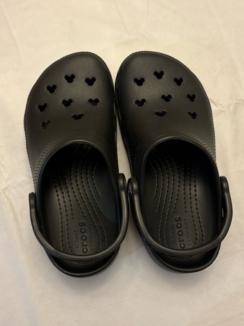 Crocs Mickey Mouse Black Clog Slip-On Rubber Shoes Unisex US 5M/7W
